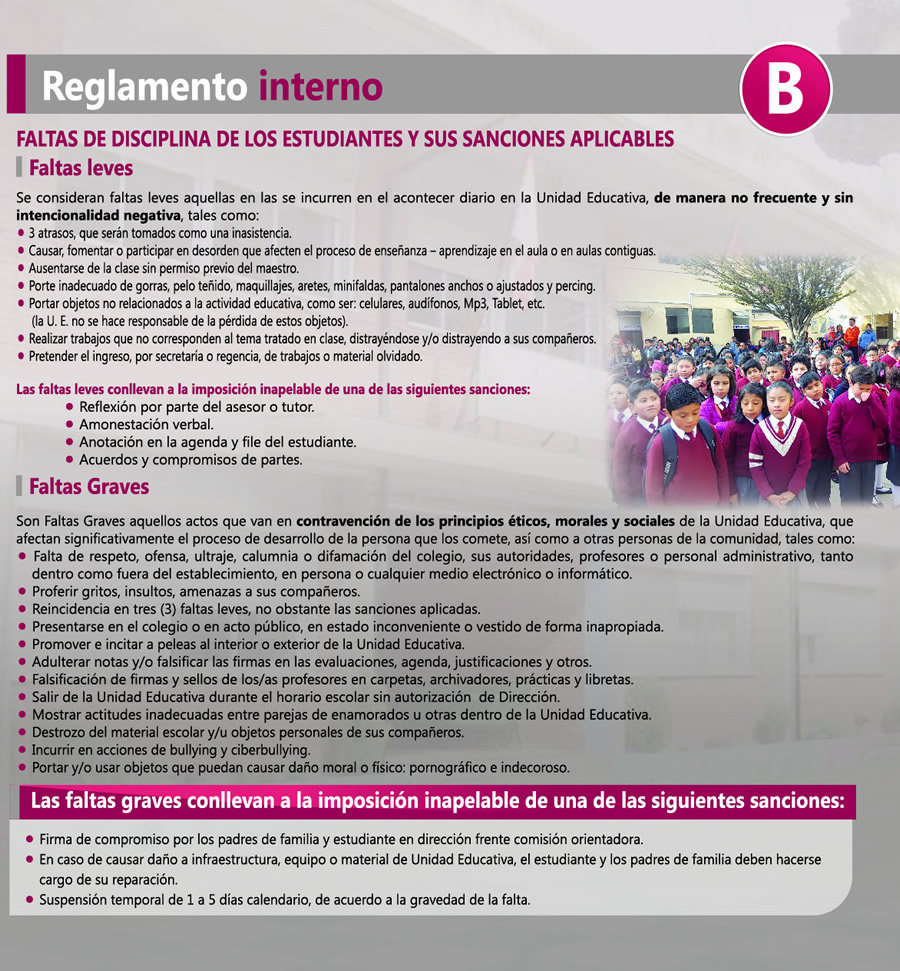 Unidad Educativa Privada Divino Amparo - Reglamento Interno